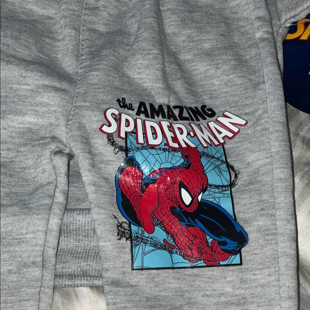 Gray Spider-Man Hoodie and Pants Set New size 2